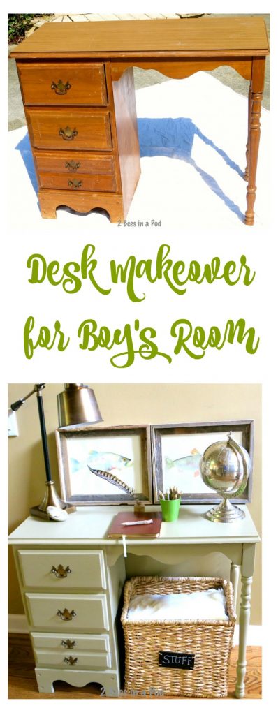 Desk Makeover for Boy's Room