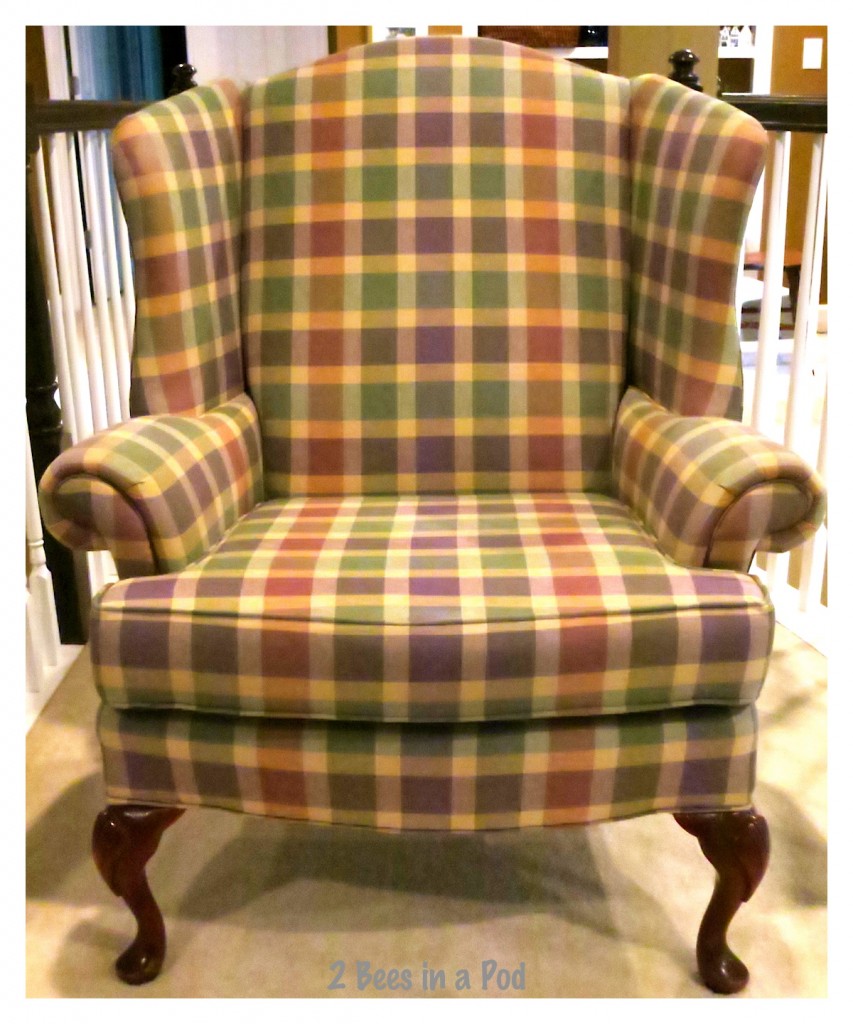 Painted Wing Chair...it worked! An easy makeover for on old chair.