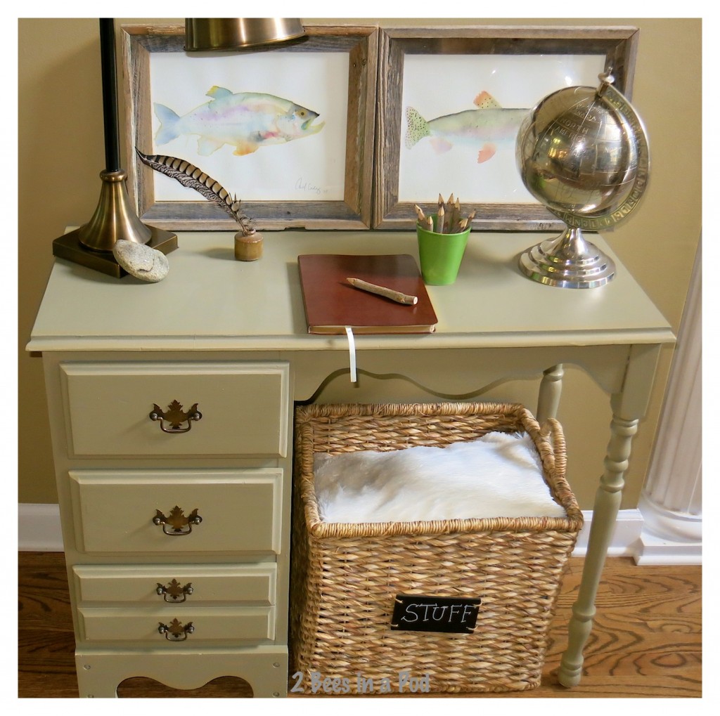 Transformation complete - this child's desk was done for a young boy