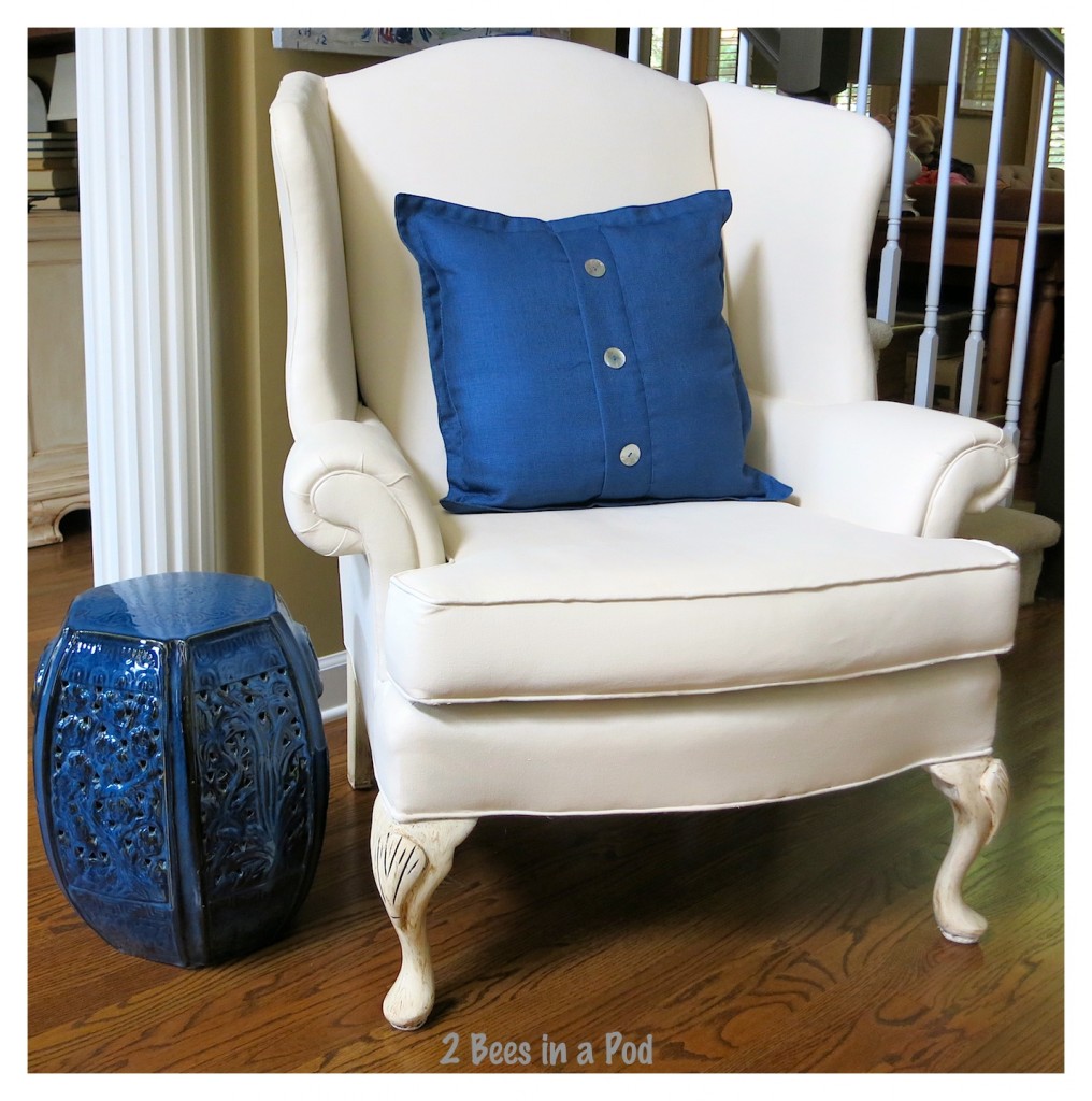 Painted Wing Chair...it worked! wing chair. Beautiful after being painted.