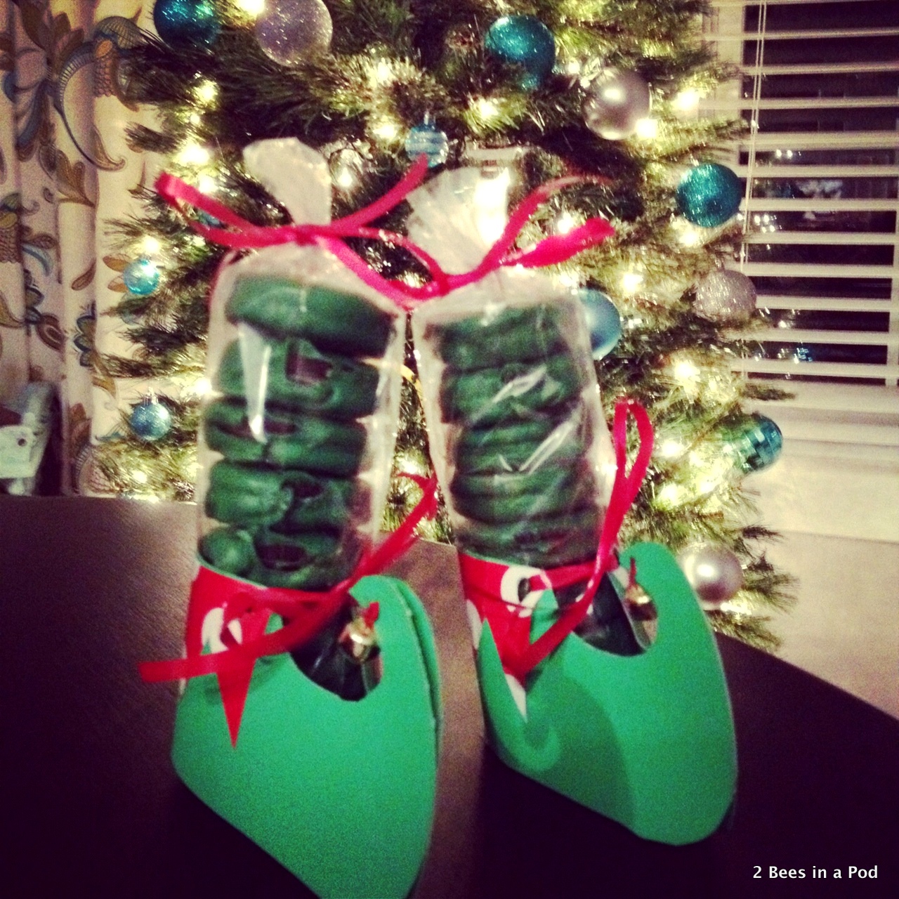 Homemade Mint Oreos in Elf Shoes