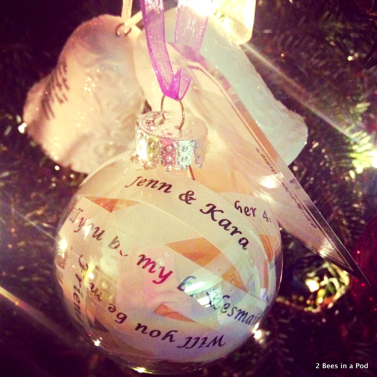 "Will you be my bridesmaid?" ornament