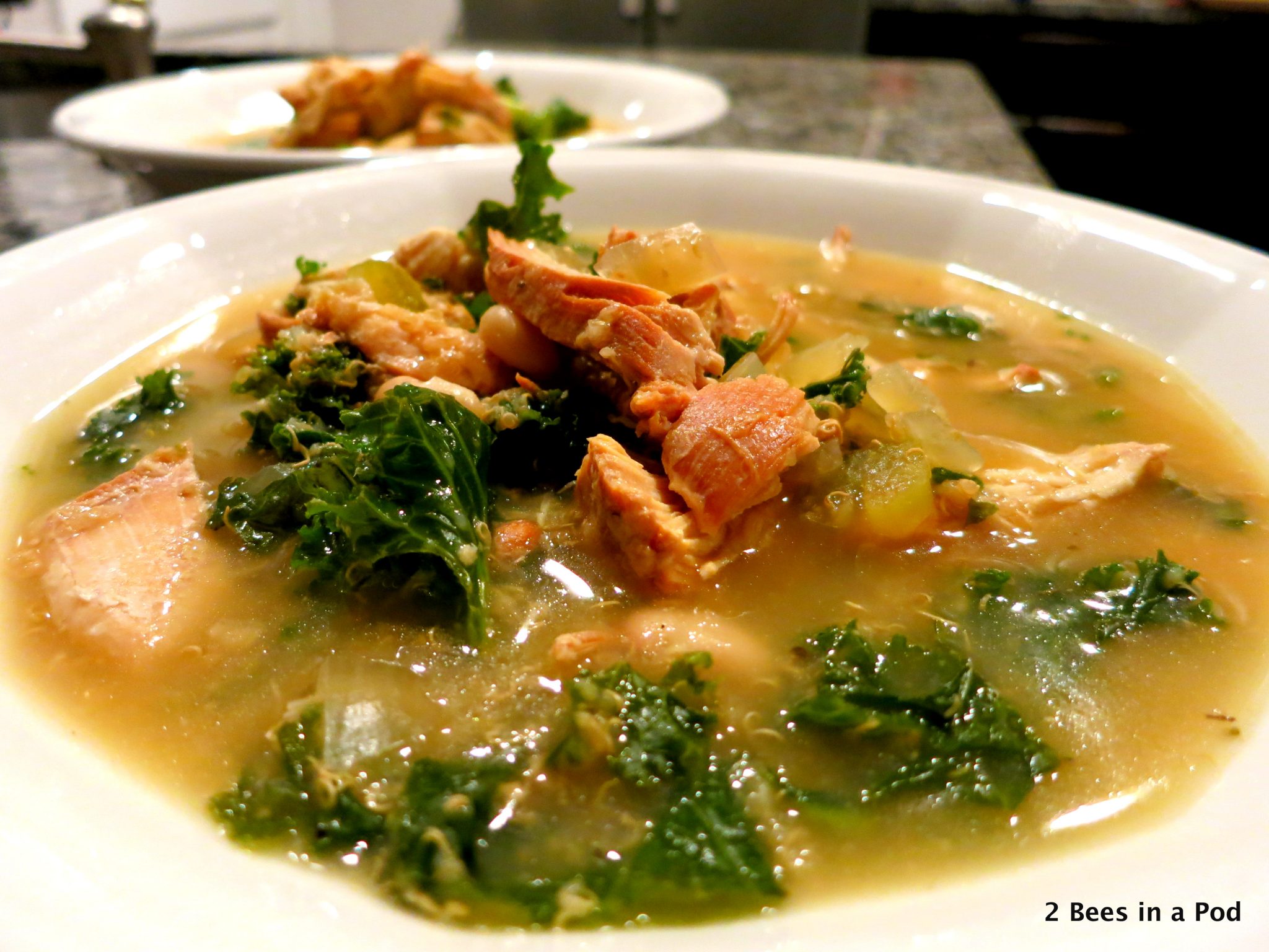 Ingredients for Chicken, Kale, and Quinoa Slow Cooker Soup