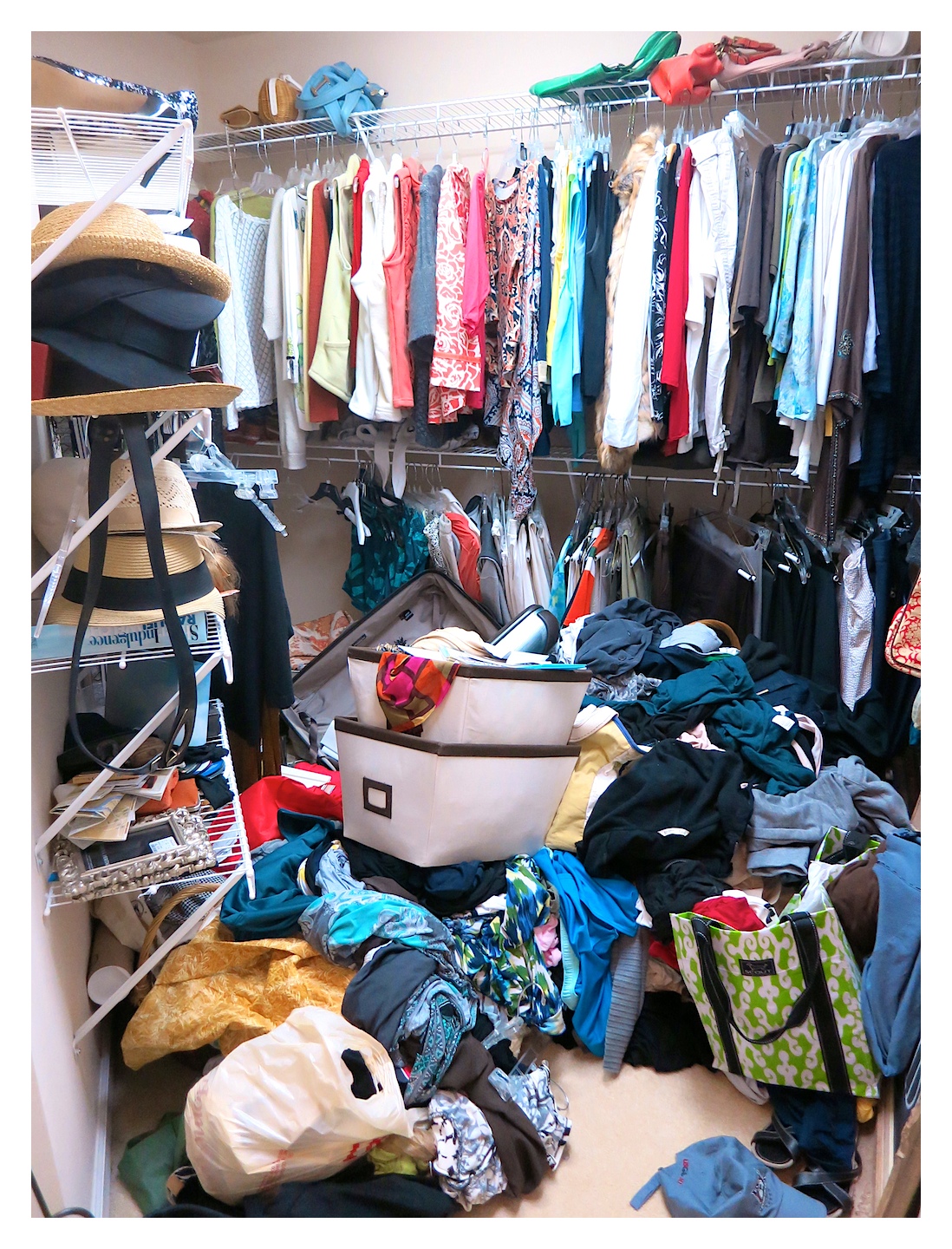 disorganized storage closet