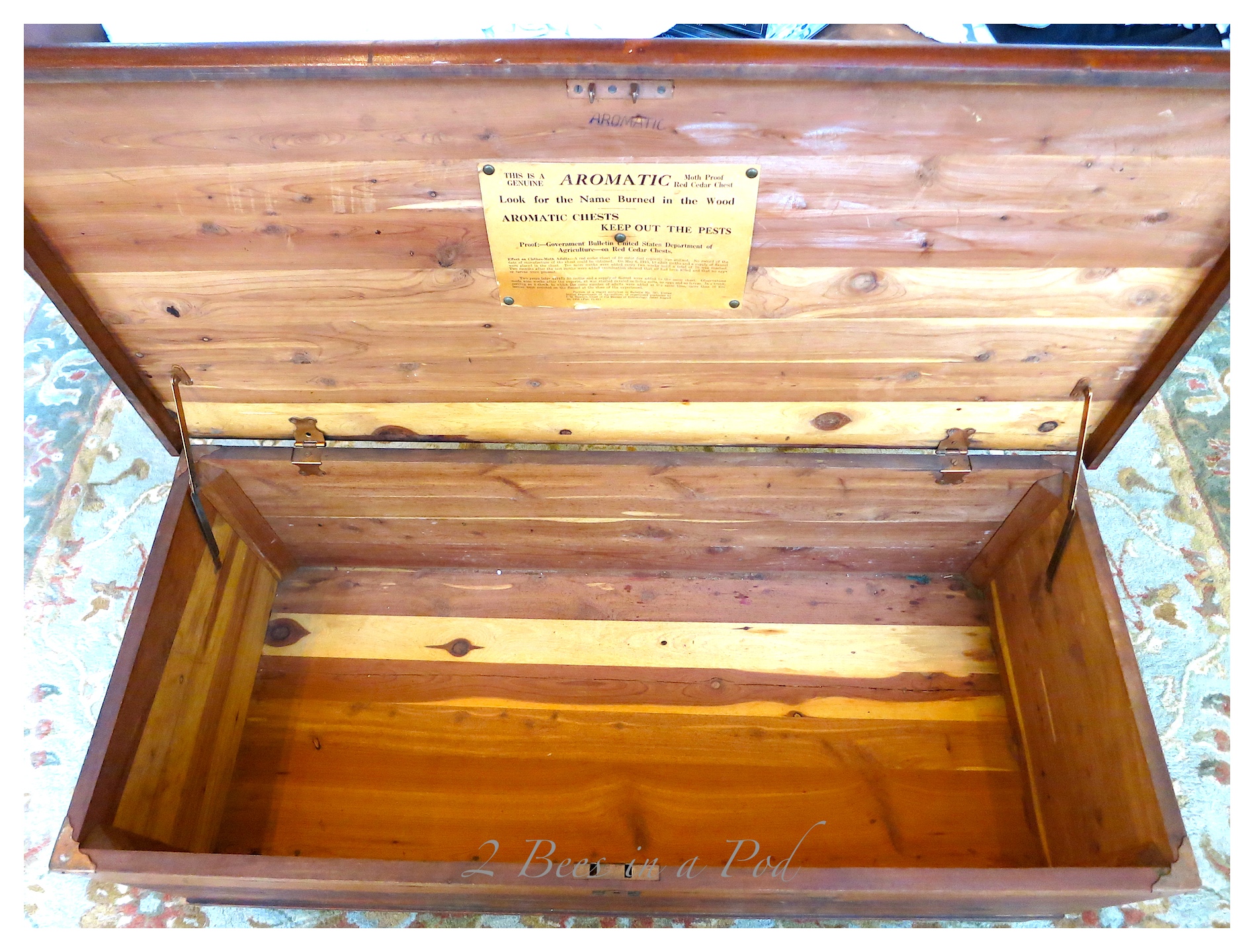 Reviving an antique vintage cedar hope chest using Old English scratch cover. Really nourishes the old wood and brings back the natural luster.
