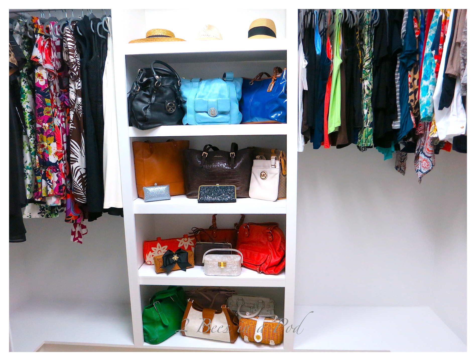 Master Closet Makeover Reveal - total transformation with a little reworking - so much more room for storage and clothing. 