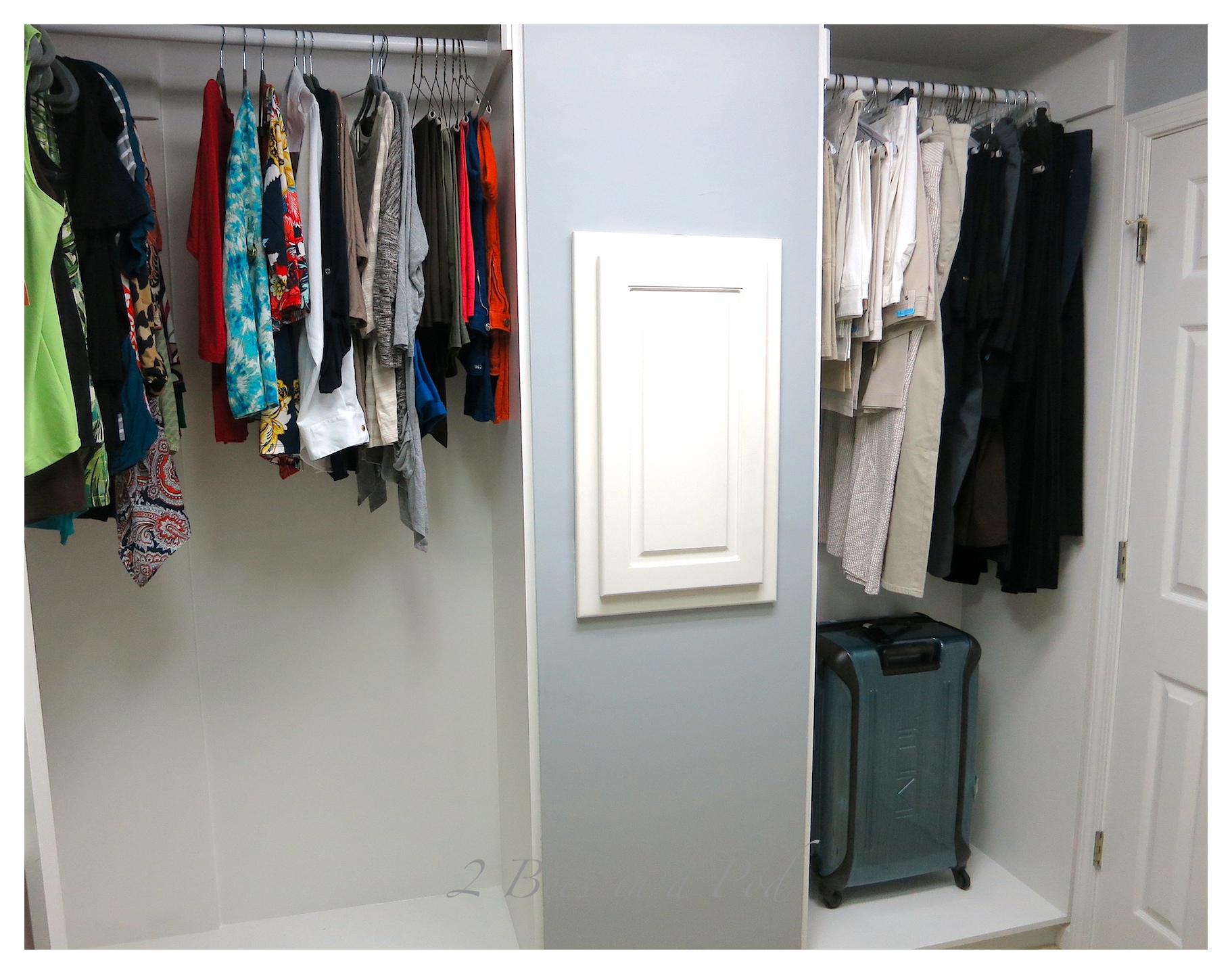 Master Closet Makeover Reveal - total transformation with a little reworking - so much more room for storage and clothing. 