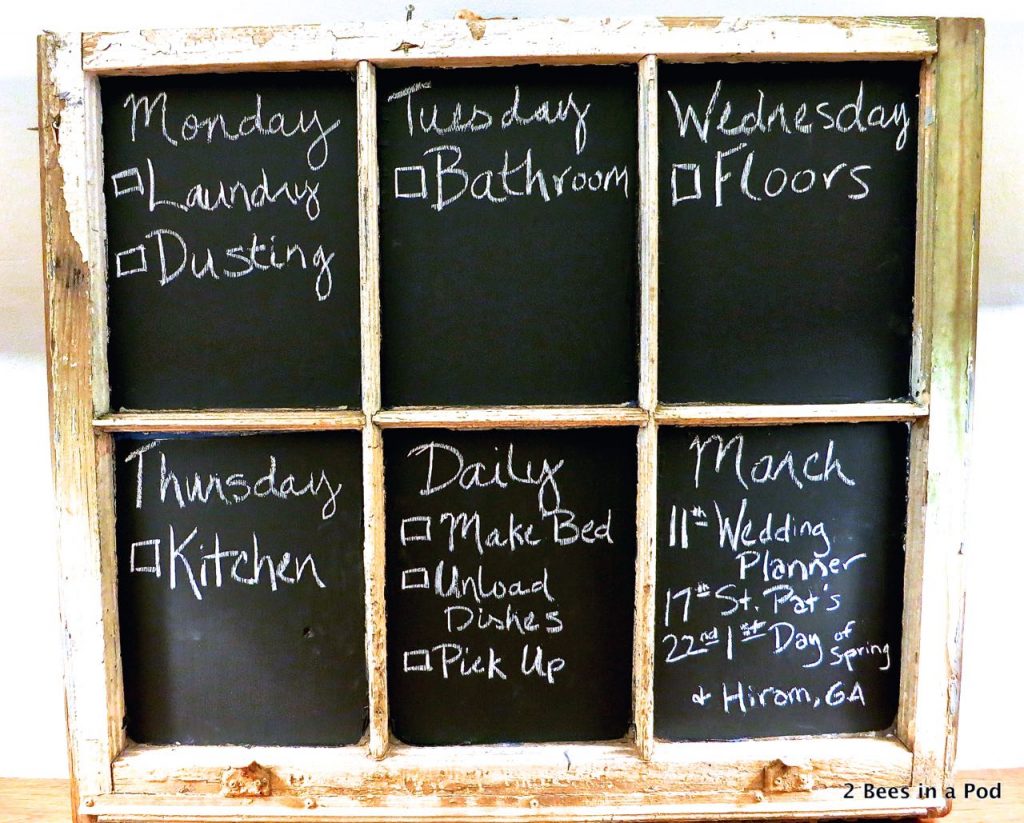 chalkboard chore chart