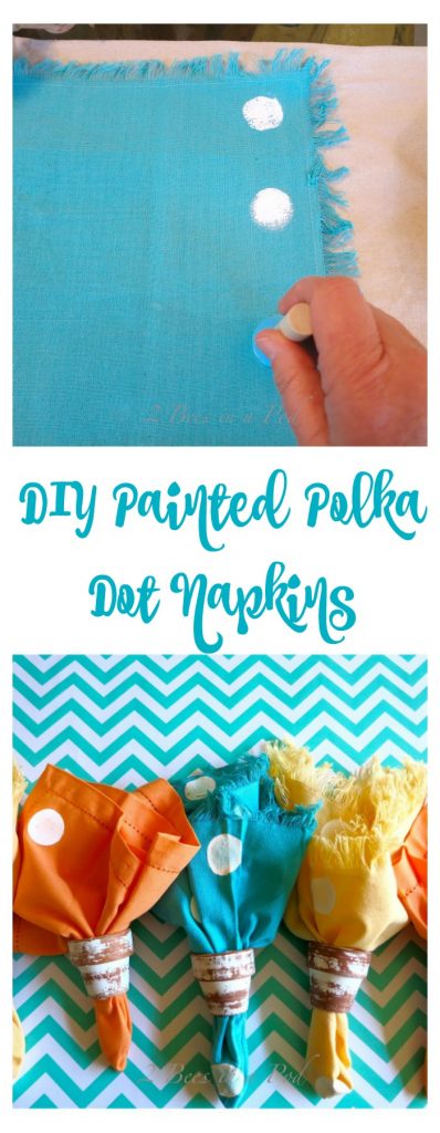 DIY Painted Polka Dot Napkins