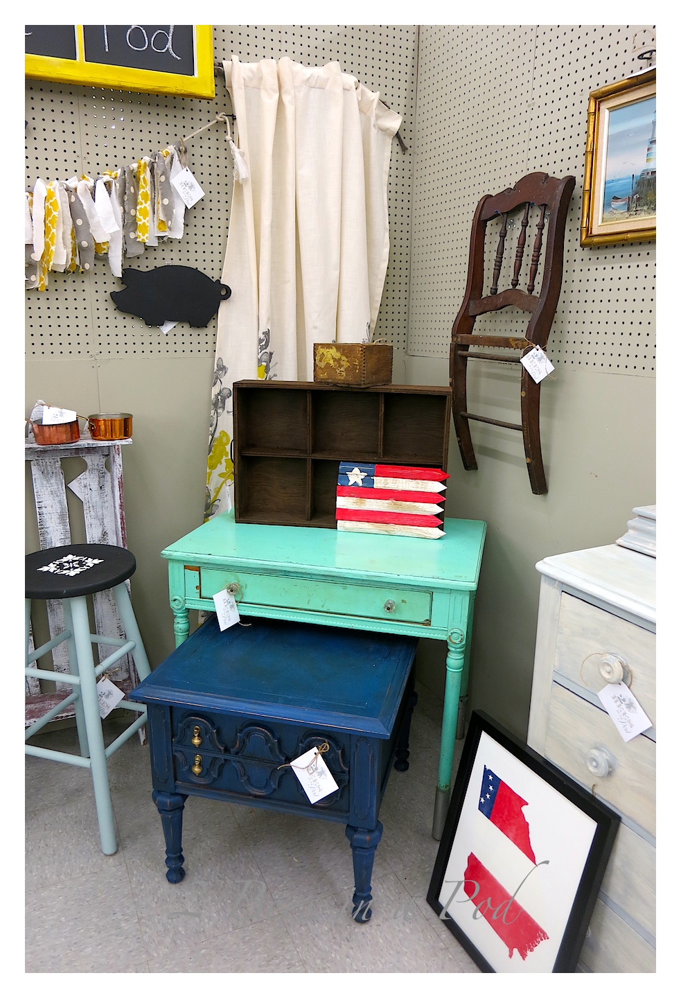 This is our new sales space to share our painted furniture, handmade items and vintage items.