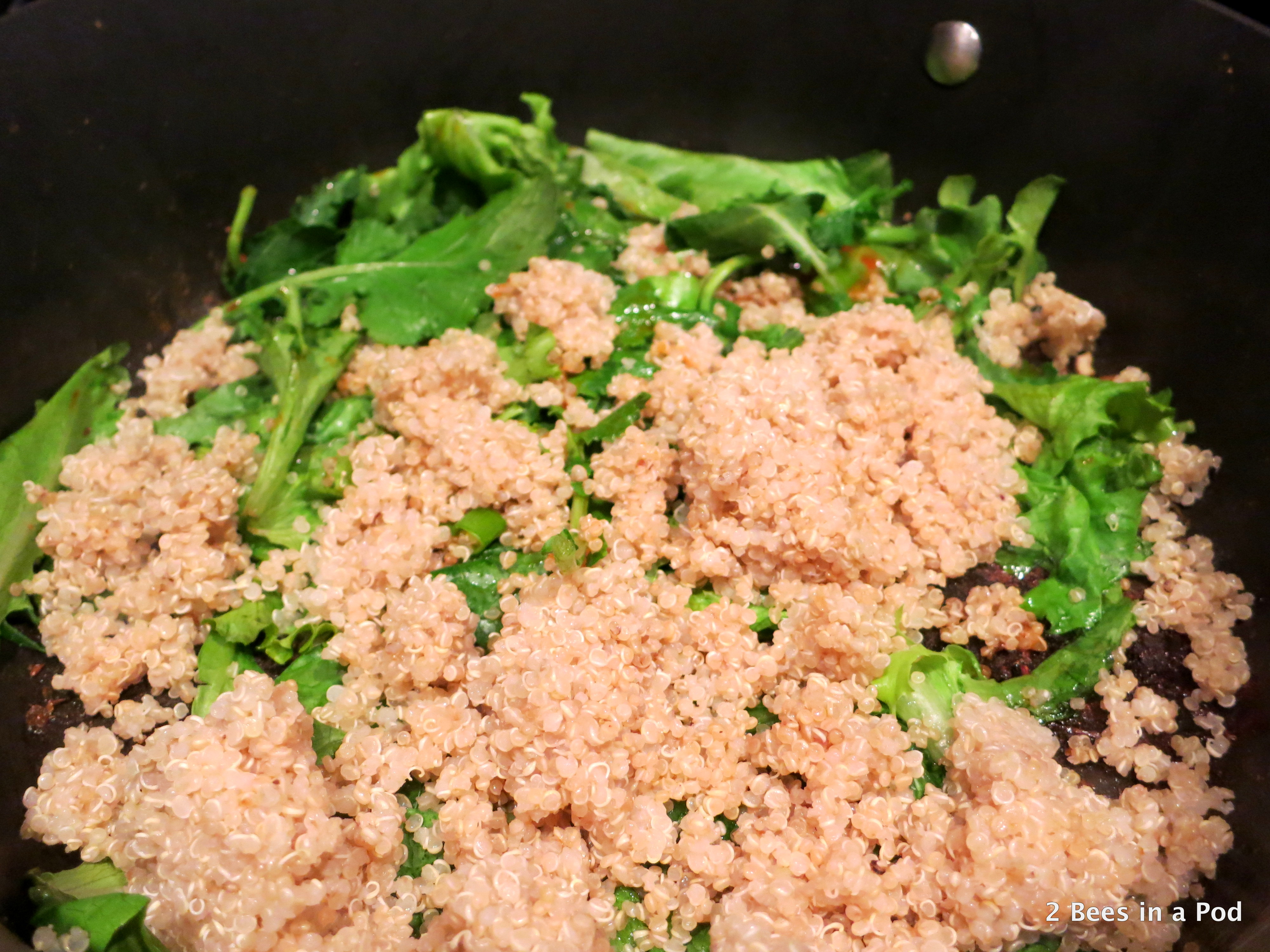 Kale and Quinoa for Healthy Shrimp Stir Fry