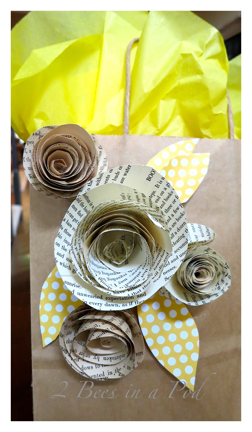 DIY - paper roses made from vintage book page. An easy, simple to follow tutorial.