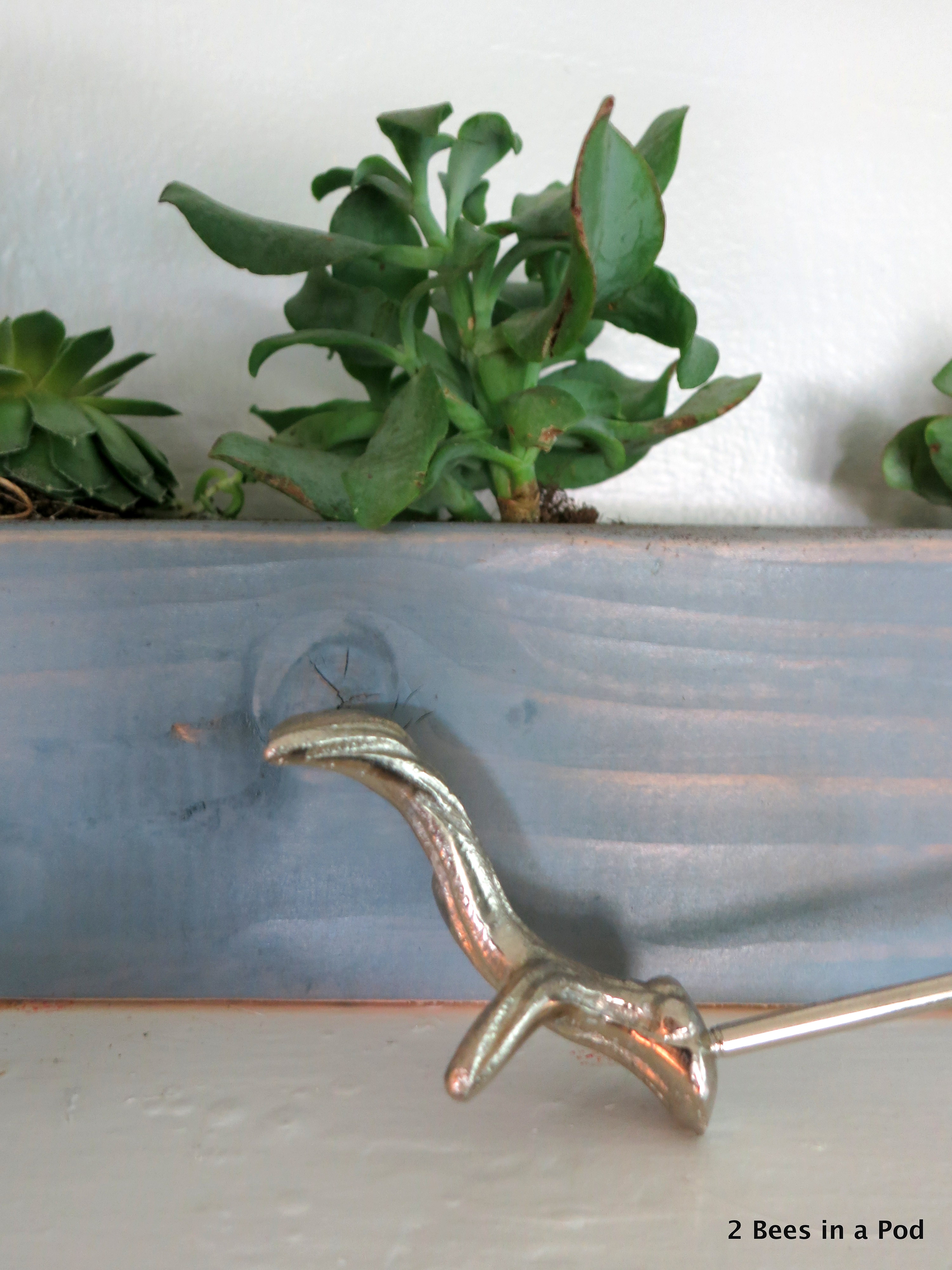 Mantel Spruce Up with diy planter & succulents
