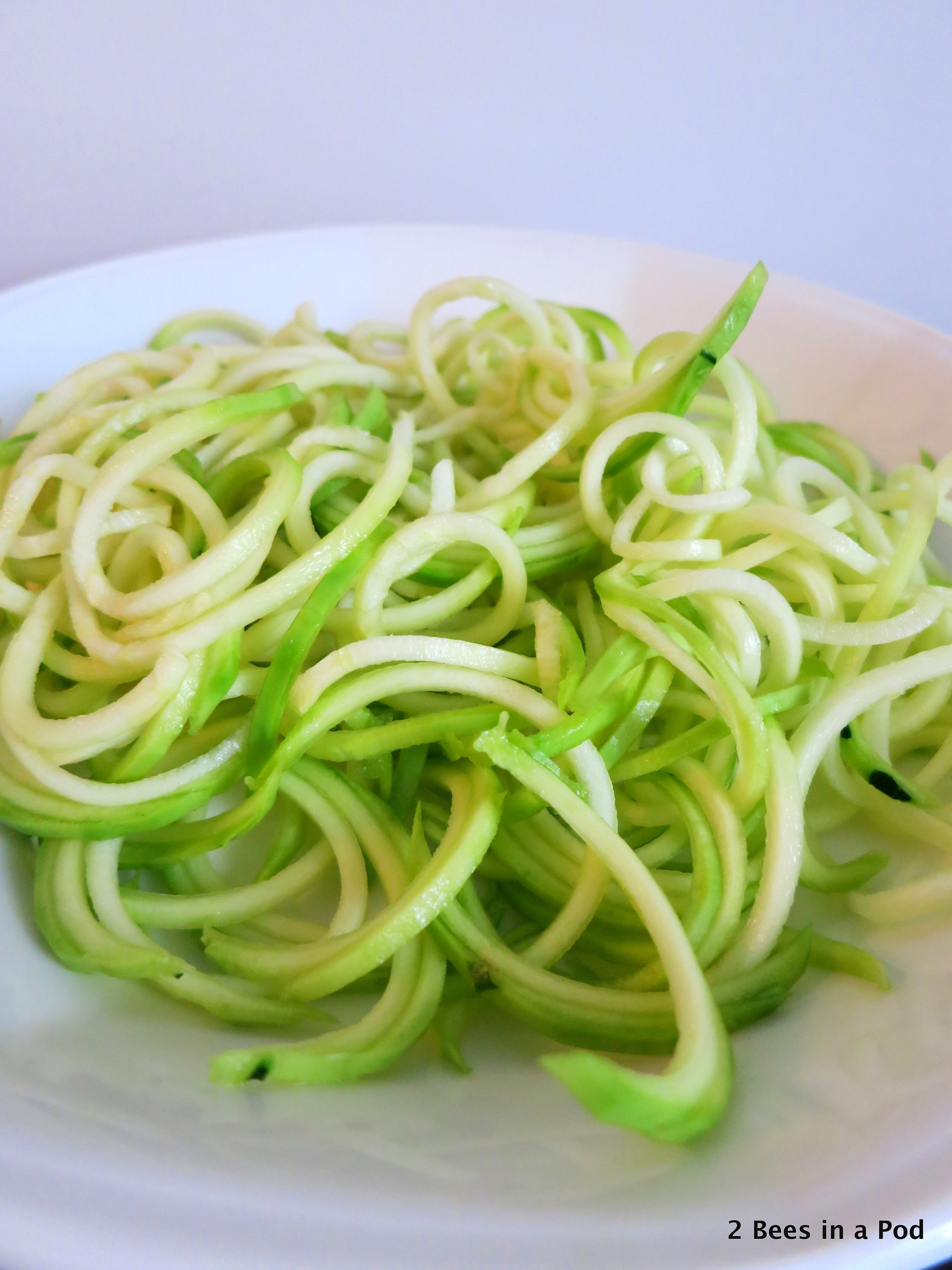 Zucchini to make zucchini noodles with Spiral Vegetable Slicer