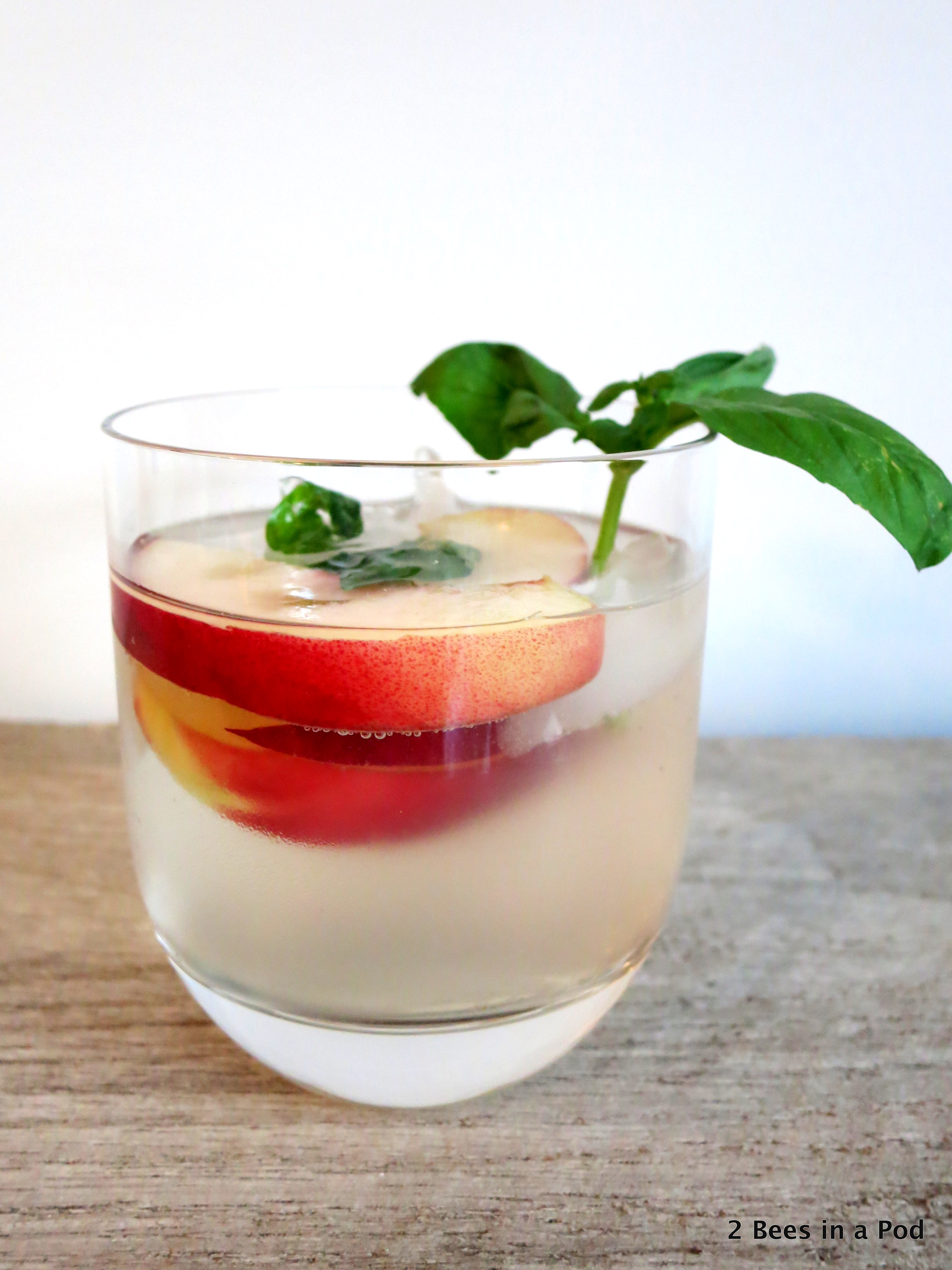 Basil & Peach Cocktail…Perfect for Summer