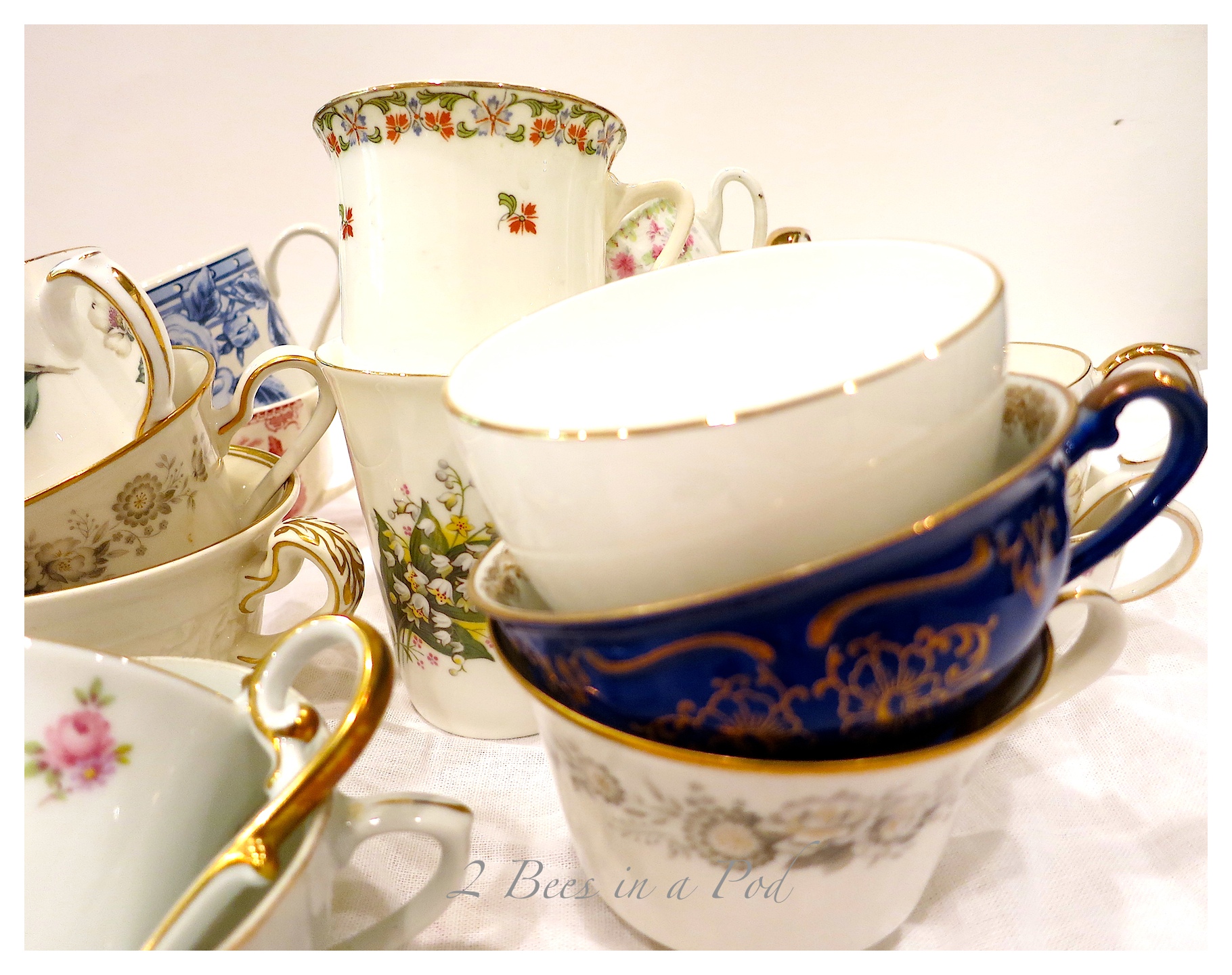 96 Mini Porcelain Teacup Tea Light Candle Wedding Party Bridal Shower Favors