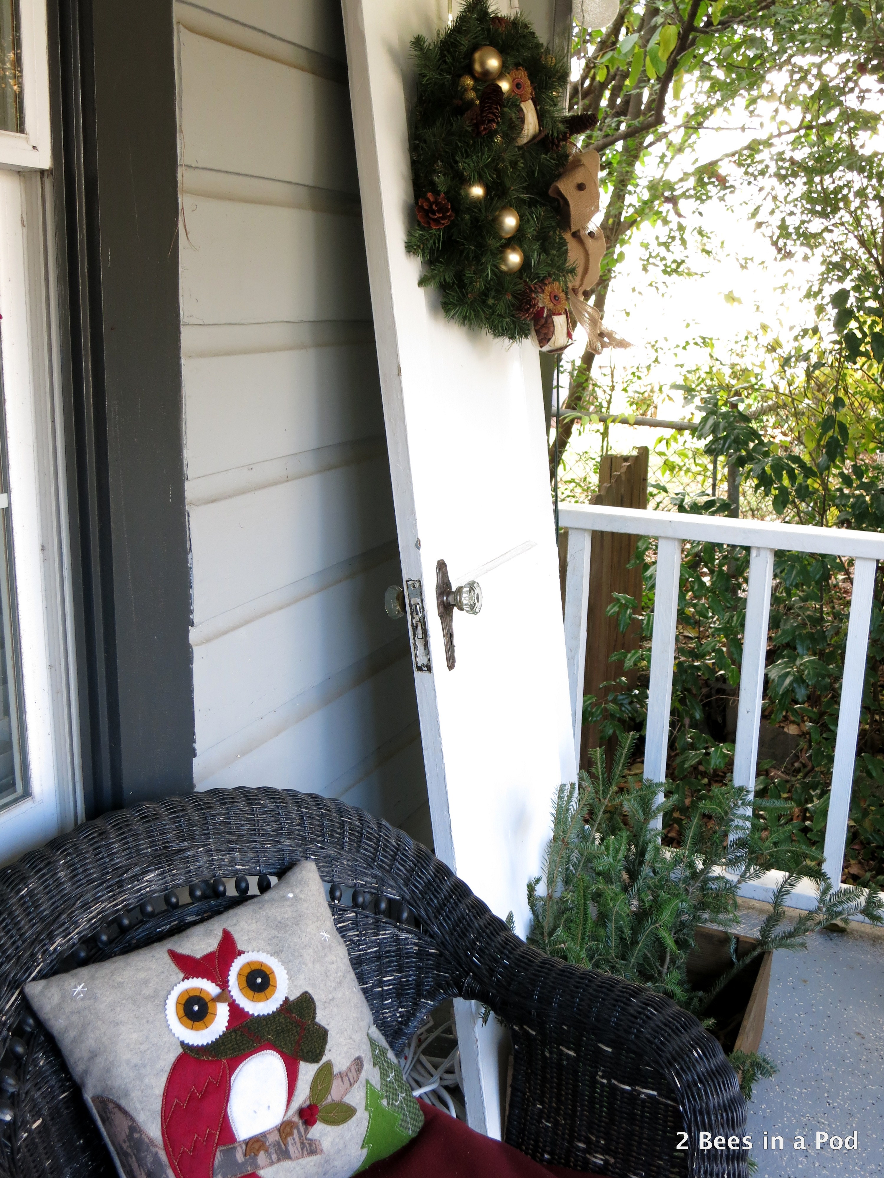 Woodland Owl Christmas Wreath