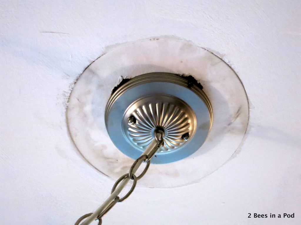 How to Hang a Ceiling Medallion - 2 Bees in a Pod