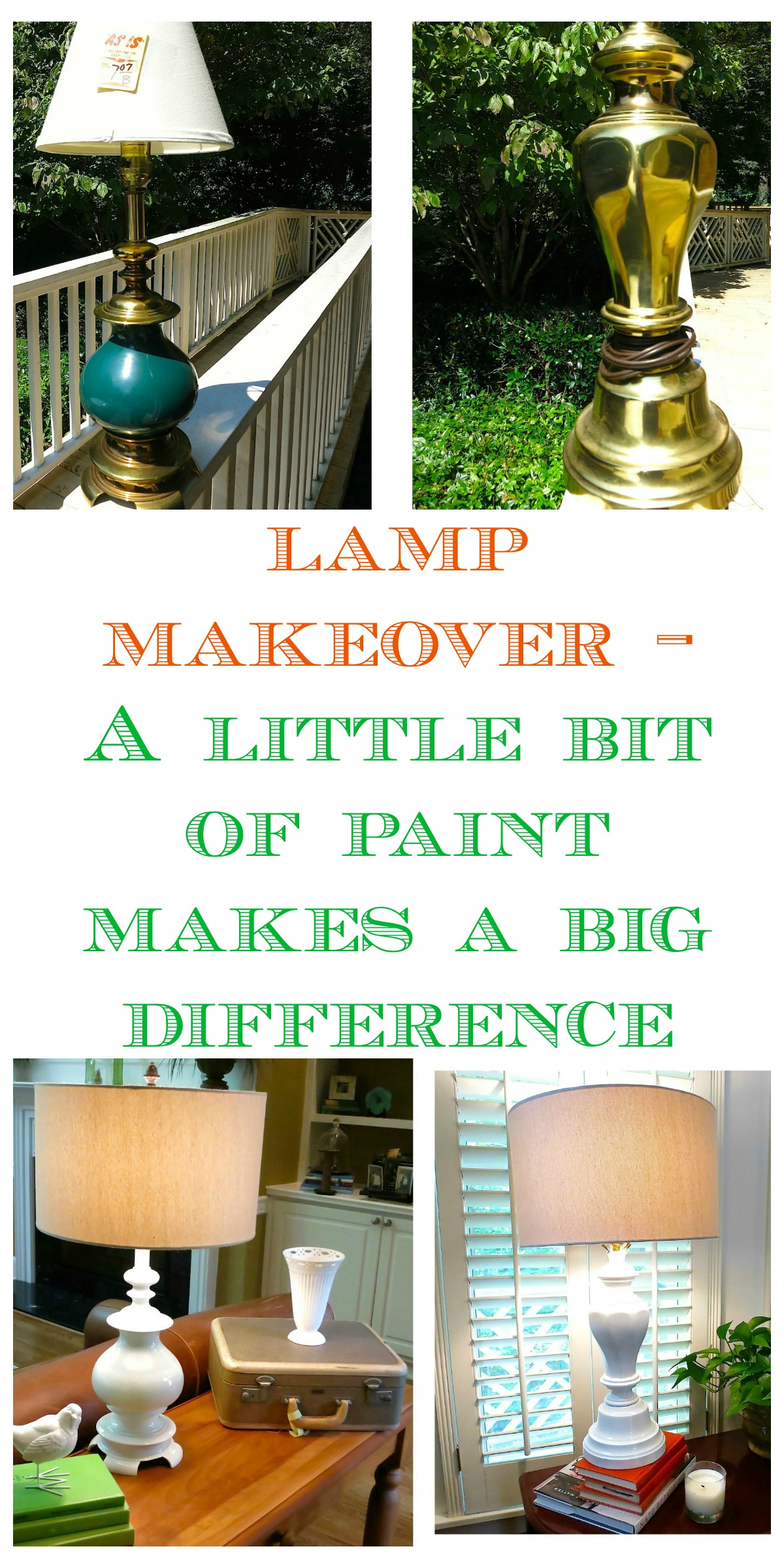 How to Paint Brass (or any) Lamps