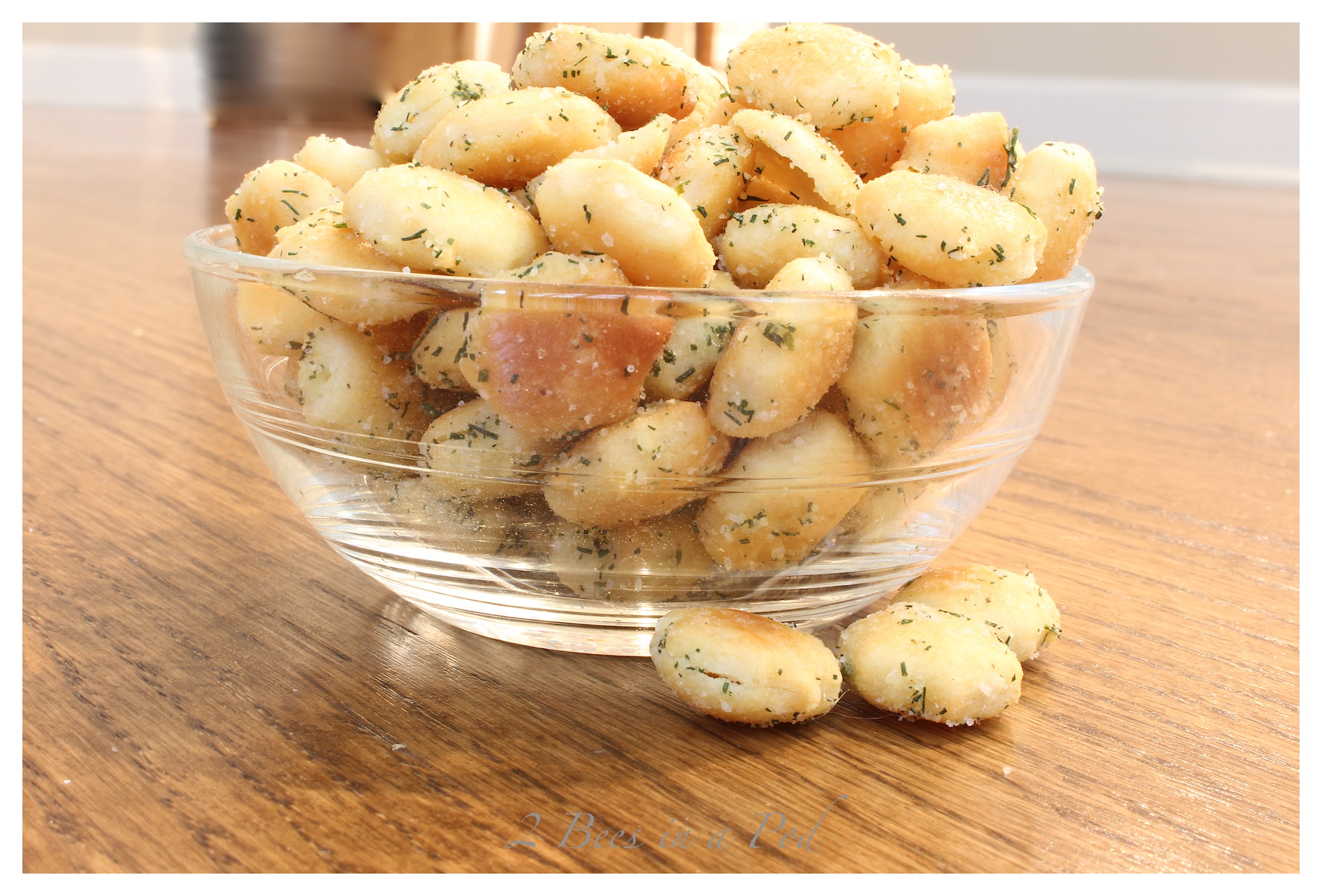 Ranch Oyster Crackers - yummy, flavorful snack or cocktail party nibble.