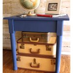 Painted Furniture -Side Table Makeover with Annie Sloan Chalk Paint Napeoleonic Blue