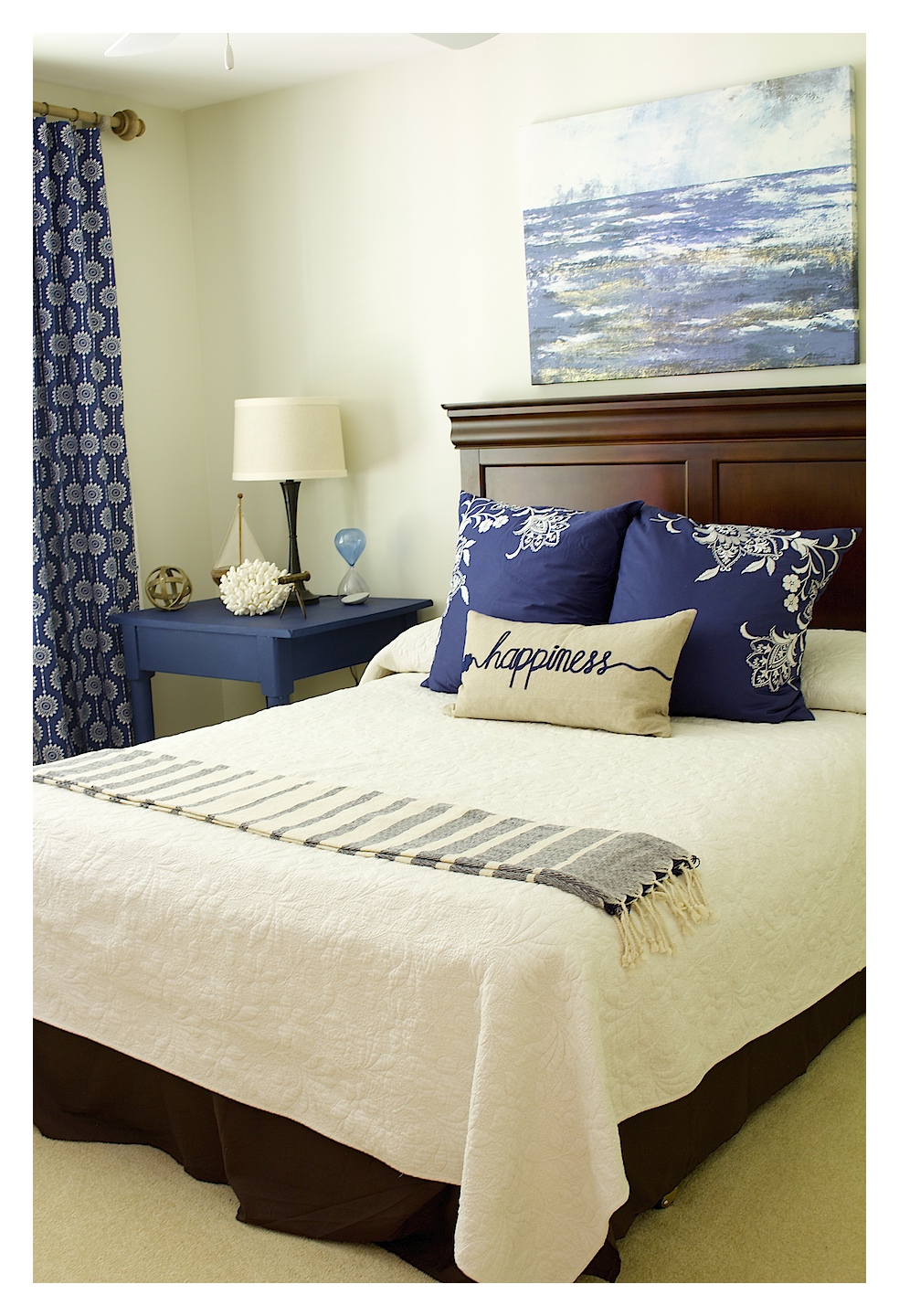 Coastal Inspired Guest Bedroom Makeover