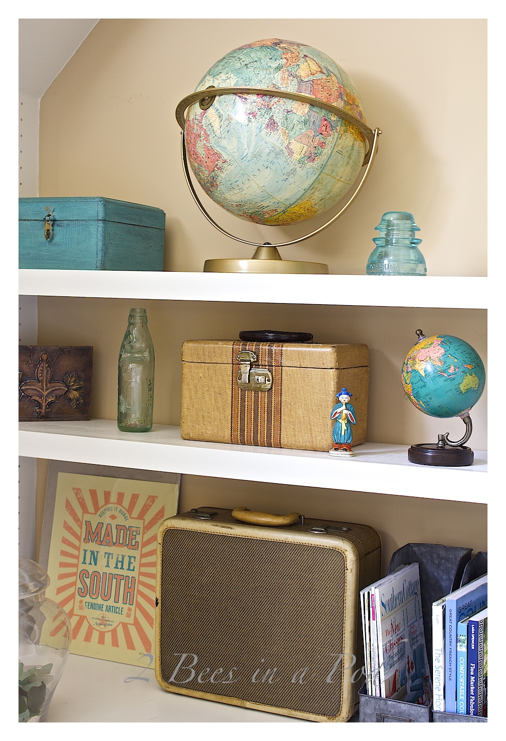 Decorating with Vintage Suitcases