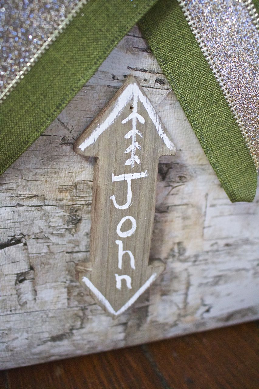 DIY Weathered Wood Gift Tags and Wood themed Christmas Gift wrap