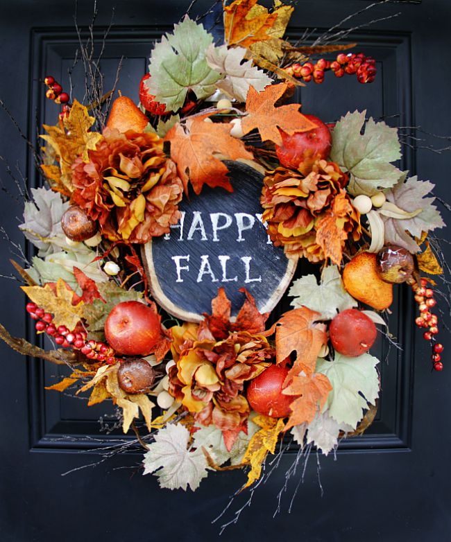 Easy Fall Wreath - 2 Bees in a Pod