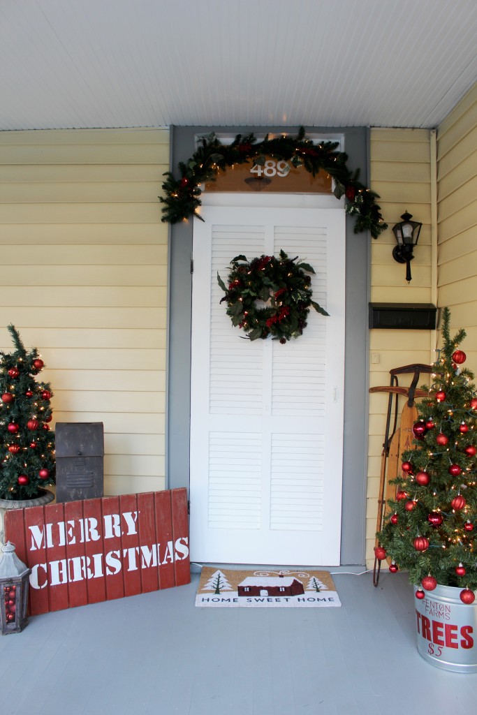 Rustic and Vintage Christmas Entryway 2