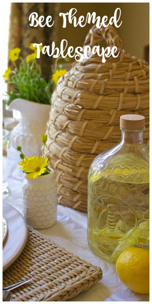 Bee Themed Spring Tablescape