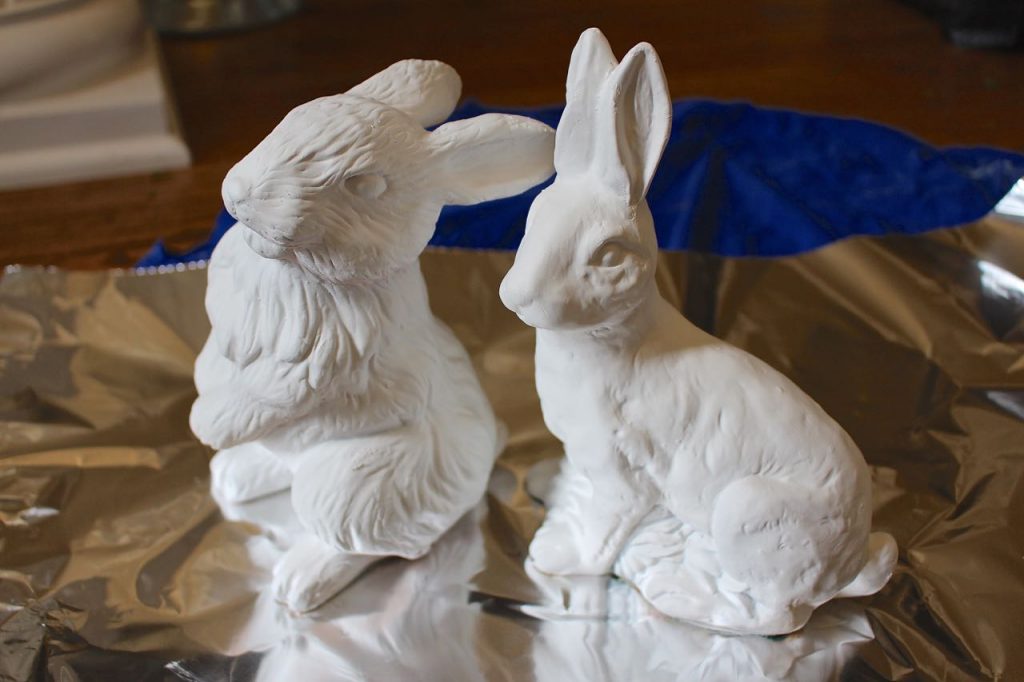 Chalk Painted Bunnies