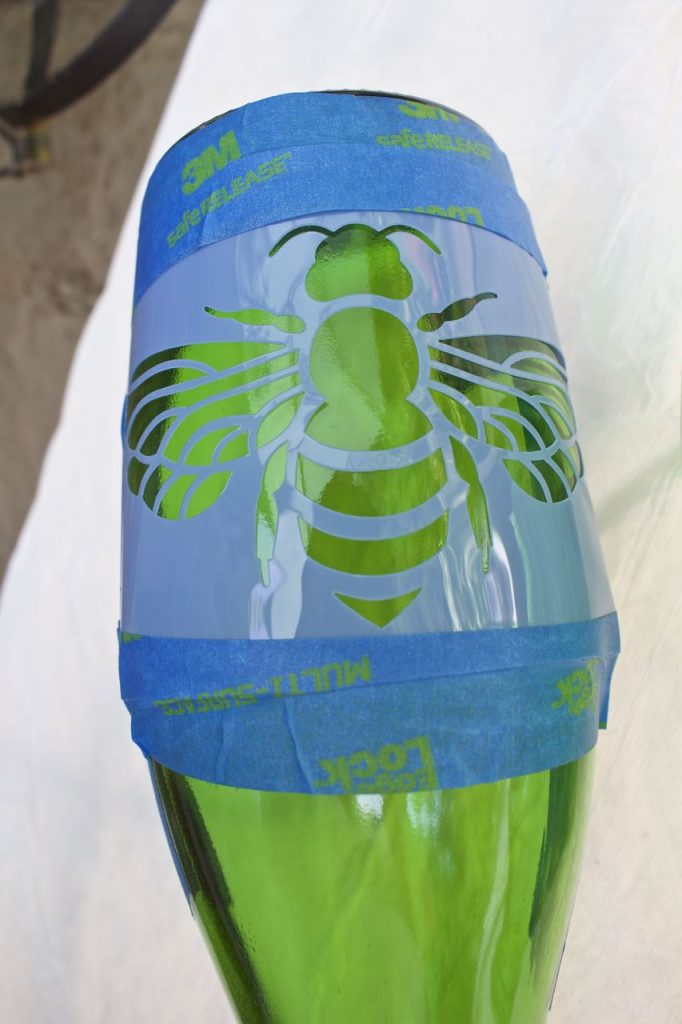 DIY Etched Plant Water Bottle