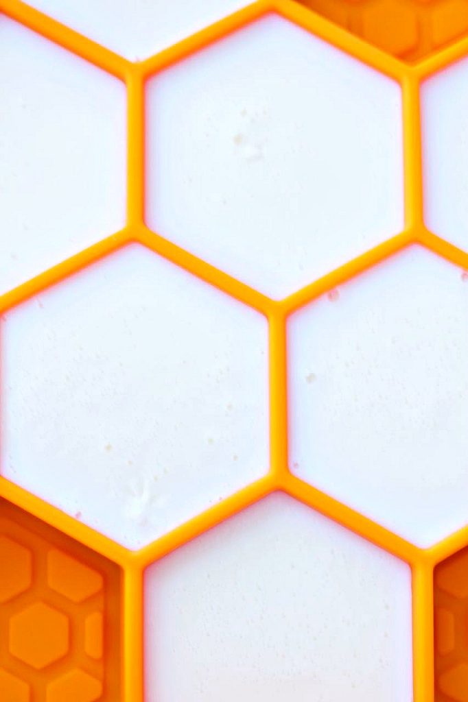 DIY Scented Bee Soaps. Use a mold to make great soap patterns.