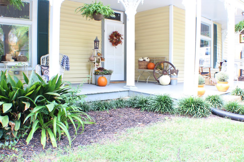 Decorating the front porch for Fall. Fall Front Porch.