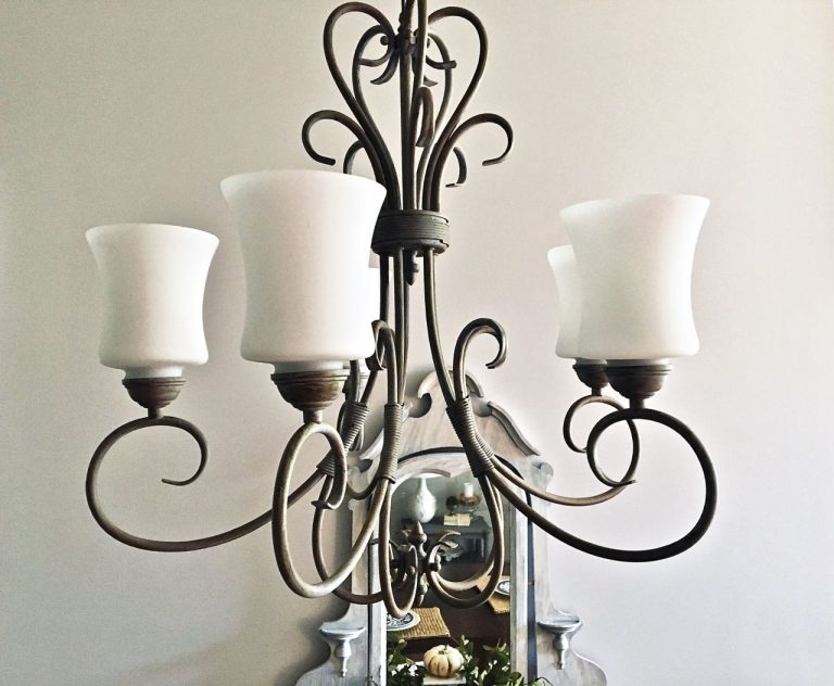 Chandelier Makeover with Chalk Paint