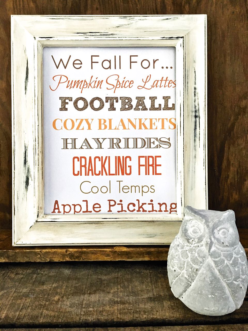 Painted Frame Makeover and a Free Fall Printable