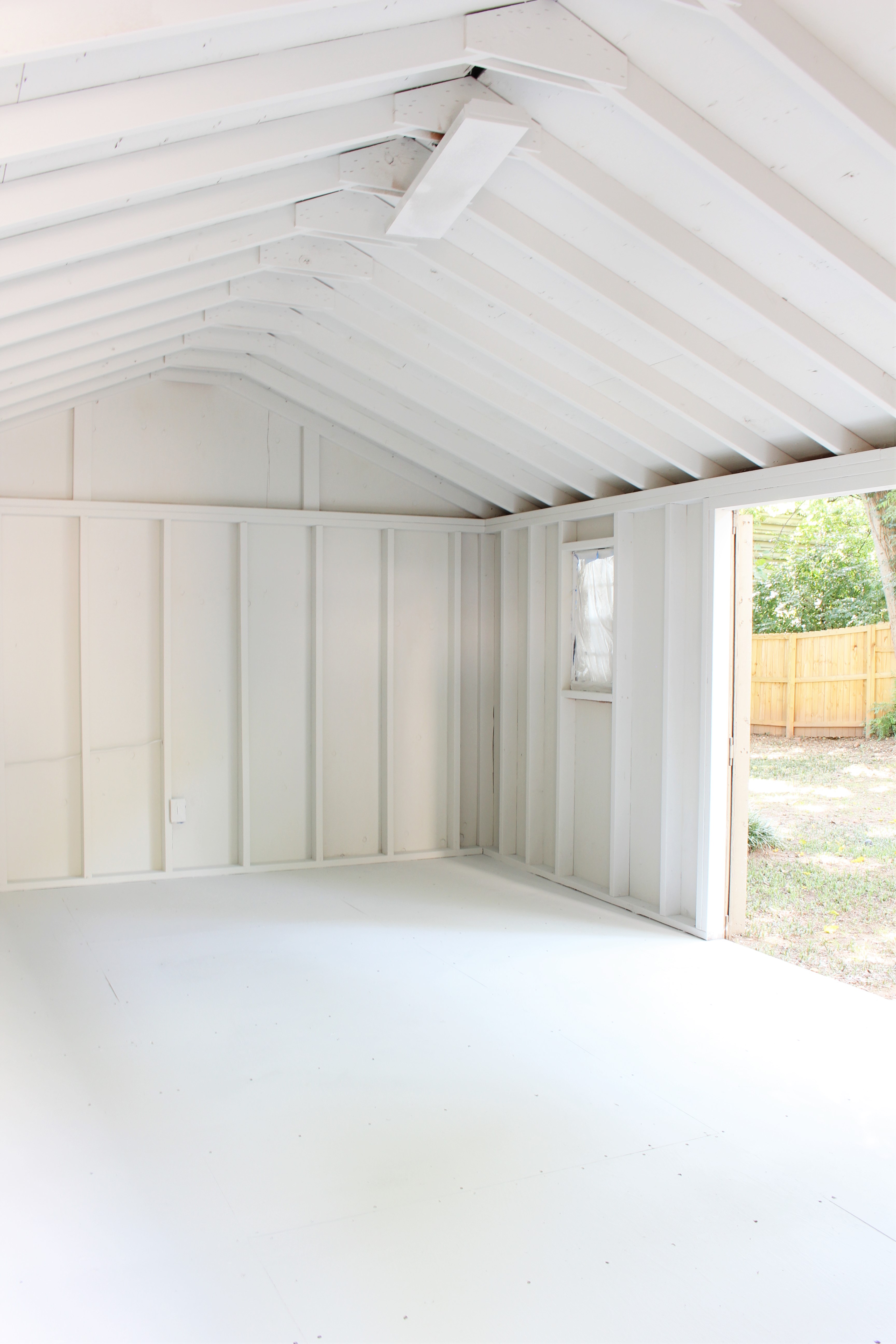 Sherwin Williams Nebulous for She Shed for One Room Challenge