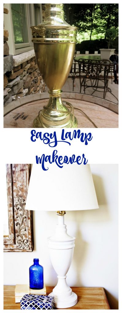 Easy Lamp Makeover with Spray Paint. l