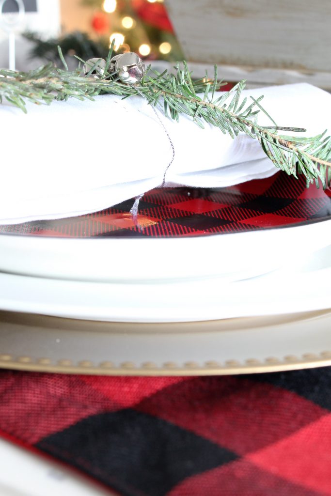 Buffalo Check Christmas Tablescape. Christmas Decor.