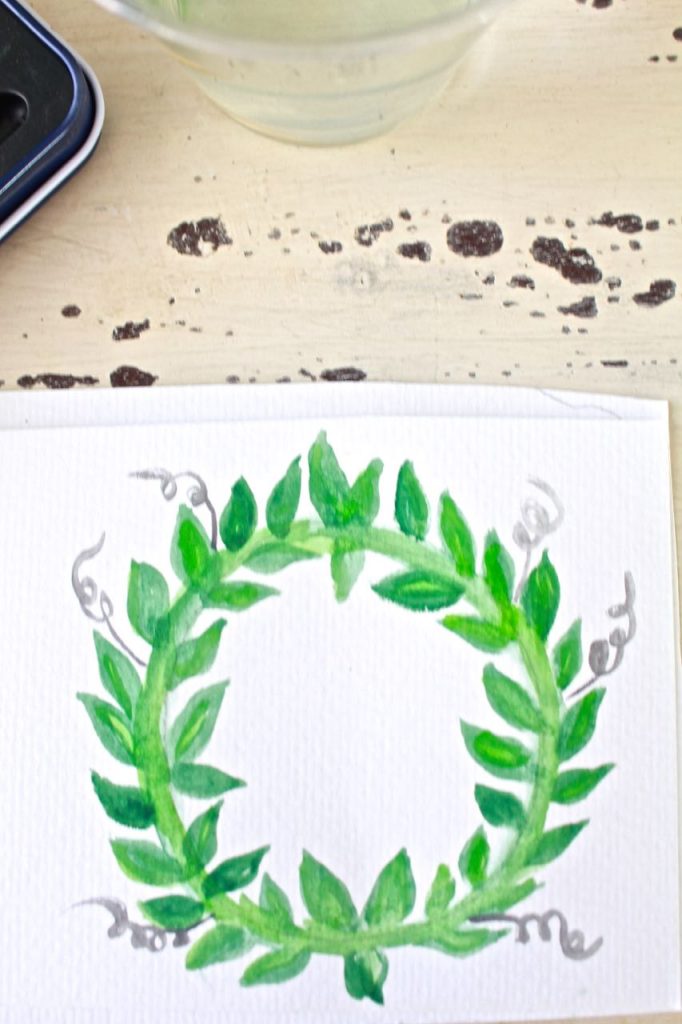 How to Make a Watercolor Wreath - Easy and Fun