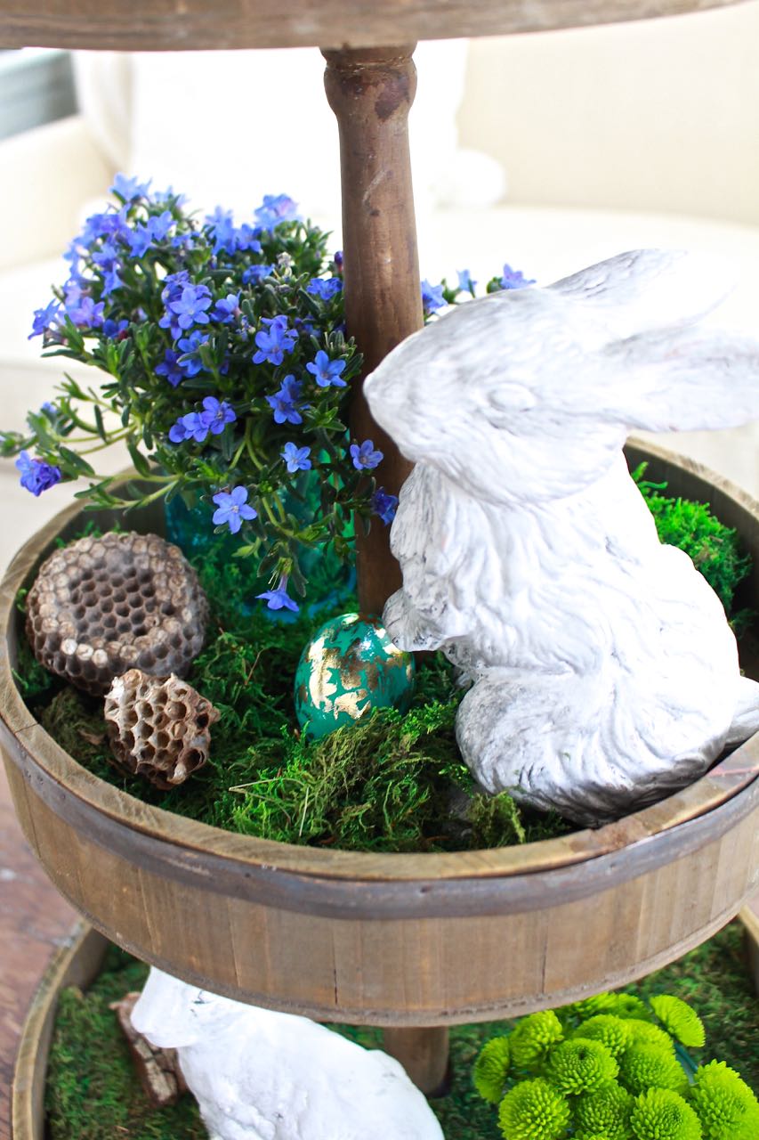 Tiered Tray Decor for Spring and Easter