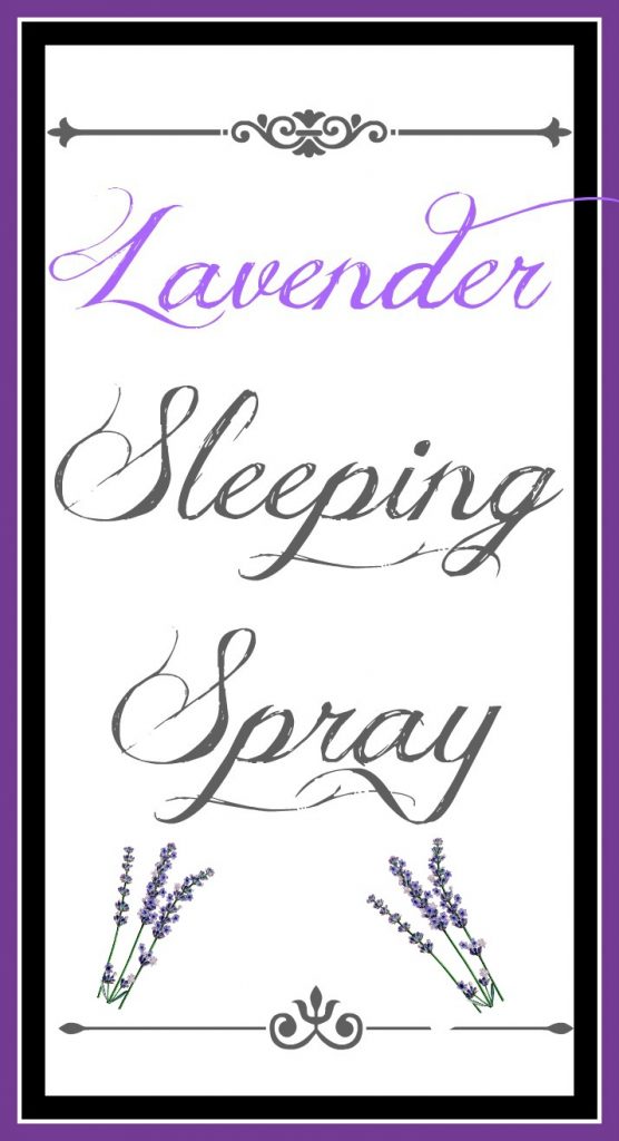 How to make lavender sleeping spray. Lavender spray label.
