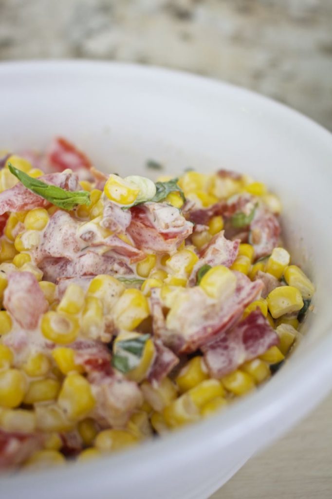 Creamy Corn Salad. Perfect Salad for hot summer days.