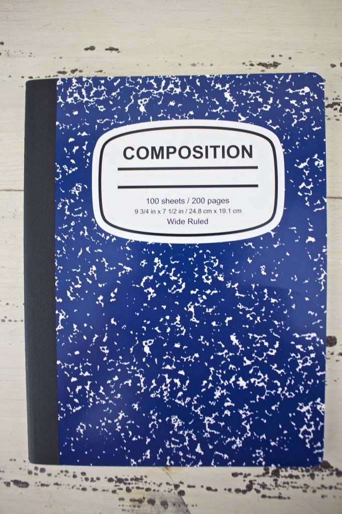 Composition Notebook turns to scrapbook