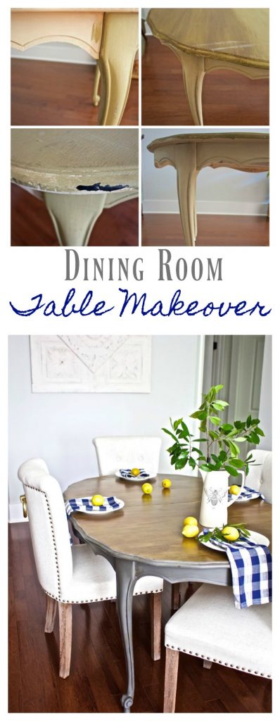 Dining Room Table Makeover - 2 Bees in a Pod