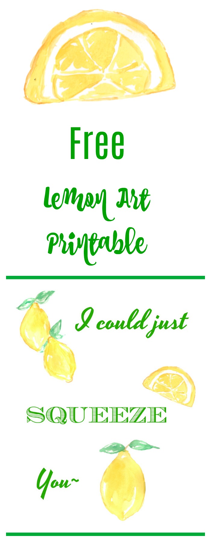 Free Printable Lemon artwork 