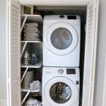 Small laundry room ideas. Add personality to a small closet space.