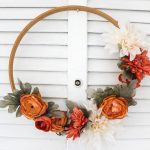 Embroidery hoop wreath for Fall