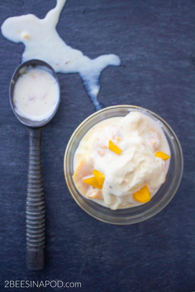 easy peach ice cream and it is delicious too.